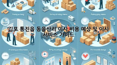 김포 통진읍 동을산리 이사 비용 예상 및 이사 서비스 가이드